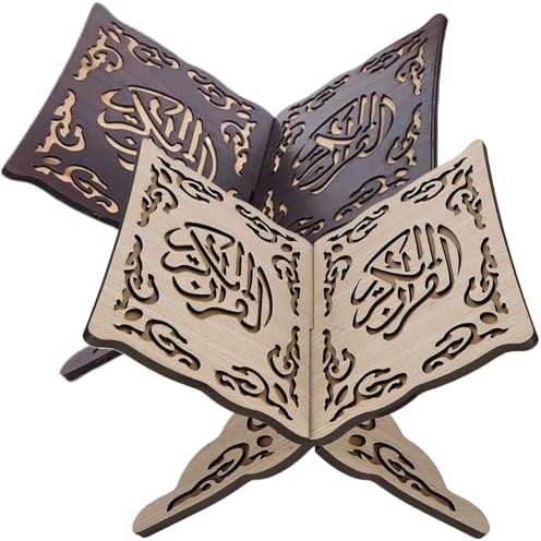 Foldable Quran Holder Stand for Prayer and Reading Black