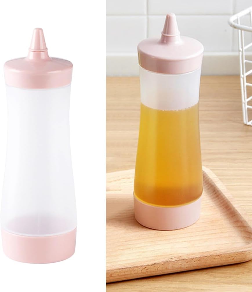 DOITOOL 6PCS Pink Condiment Squeeze Bottles with Cap
