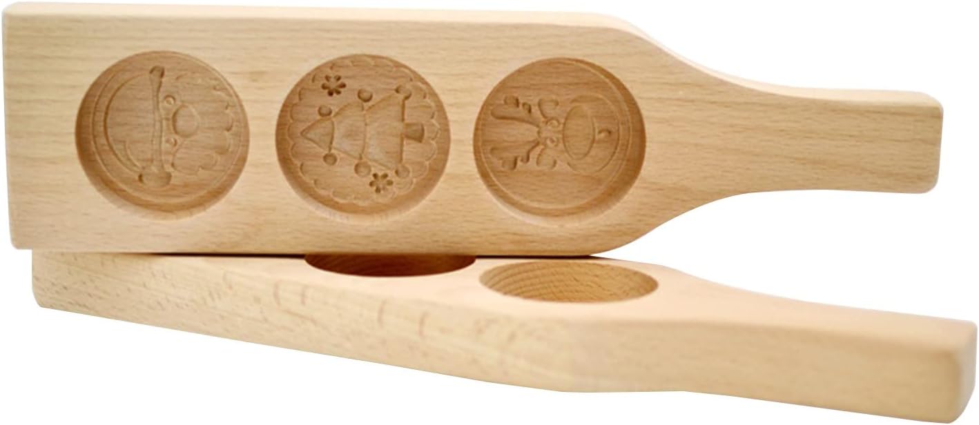 BLOWEST 3D Wooden Cookie Molds for Gingerbread Biscuit Cake