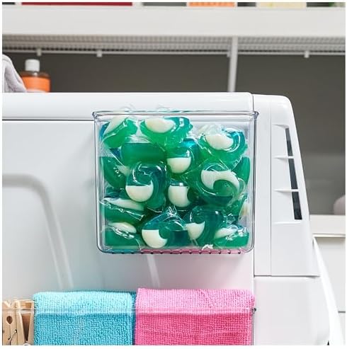 iDesign Magnetic Organizer Bins - Set of 2 - Clear