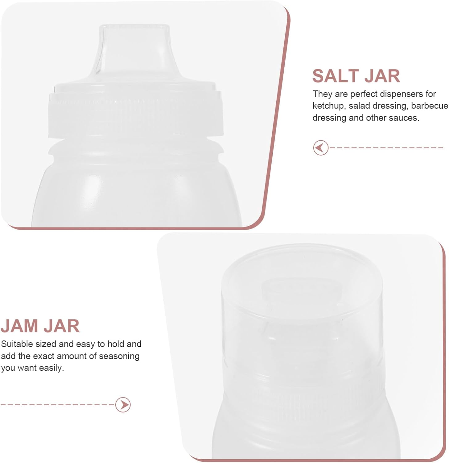 UPKOCH 6pcs Food Squeeze Bottles for Oil and Condiments