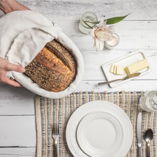 CASADEMA Bread Warmer Basket with Liner and Lid 1