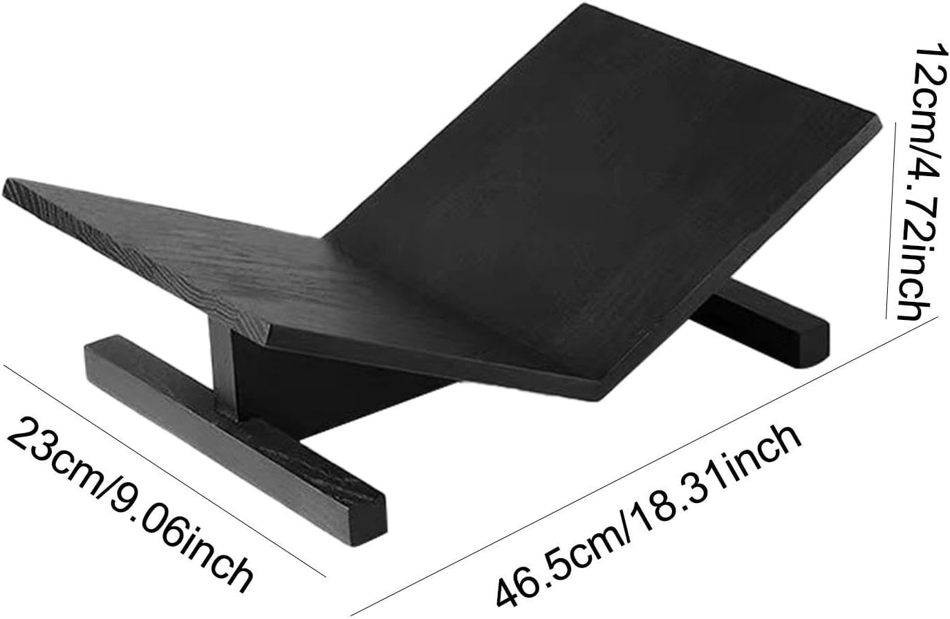Open Bookstand Cookbook Stand Wooden Non Slip Kitchen Display Rack
