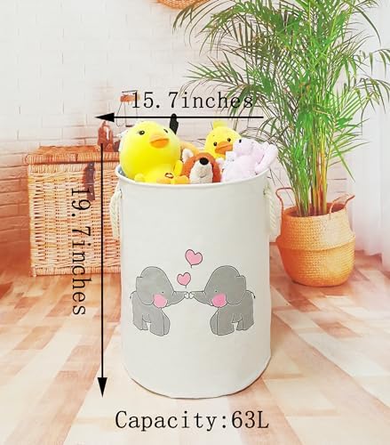 VAIVUSTO Round Laundry Basket for Kids