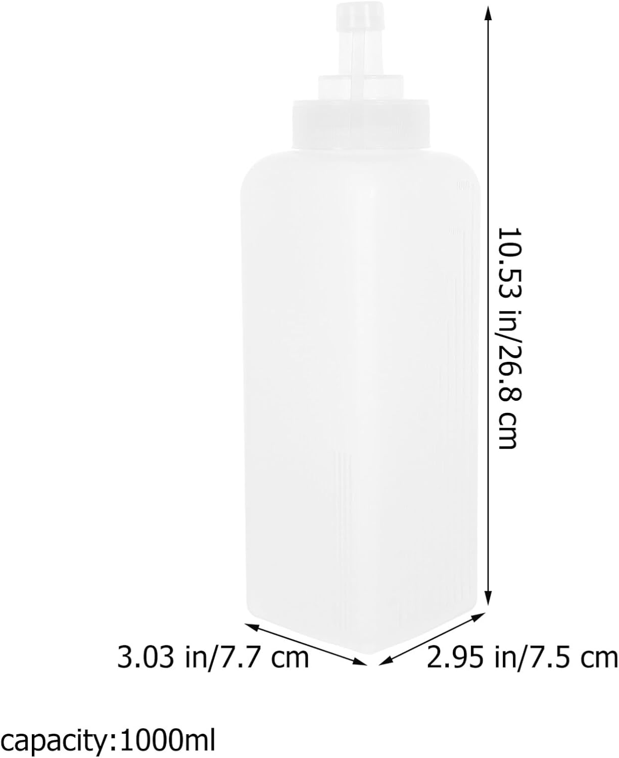 Alipis 1000ml Condiment Squeeze Bottles for Sauces and Salad Dressings