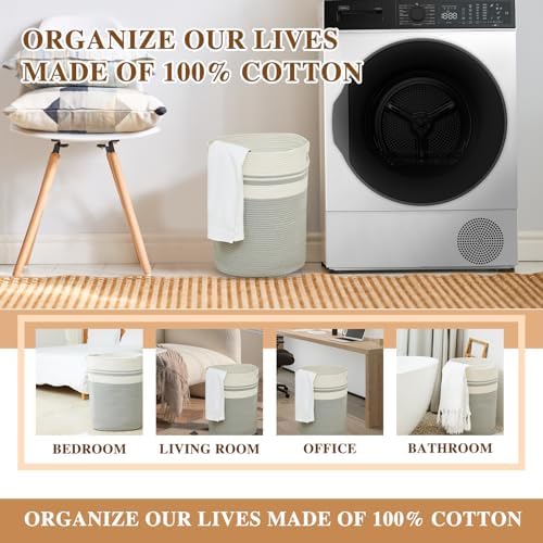 Casaphoria Woven Rope Laundry Hamper - Light Gray