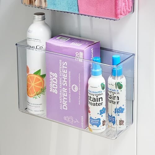 iDesign Magnetic Organizer Bins - Set of 2 - Clear 1