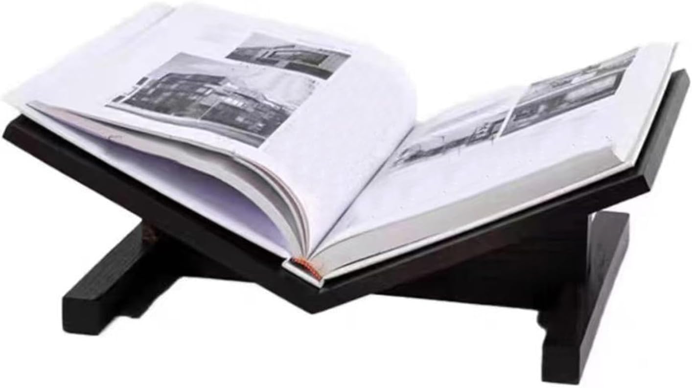 Open Bookstand Cookbook Stand Wooden Non Slip Kitchen Display Rack