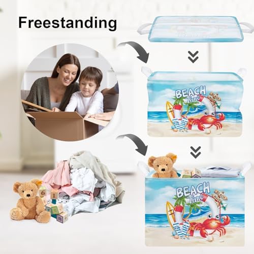 Clastyle Beach Animal Laundry Hamper for Kids