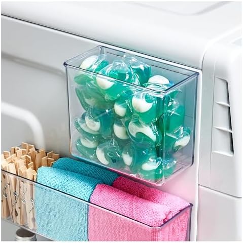 iDesign Magnetic Organizer Bins - Set of 2 - Clear