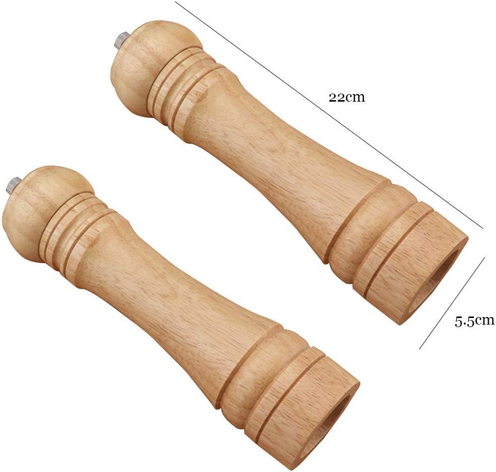Wooden Salt and Pepper Mill Set 2 Pack