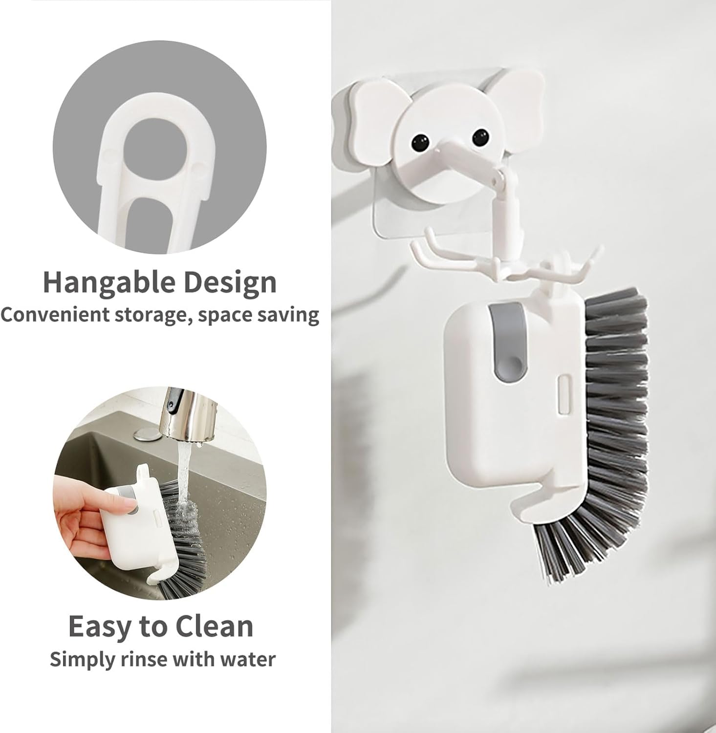 3-In-1 Window Cleaning Brush with Tweezers
