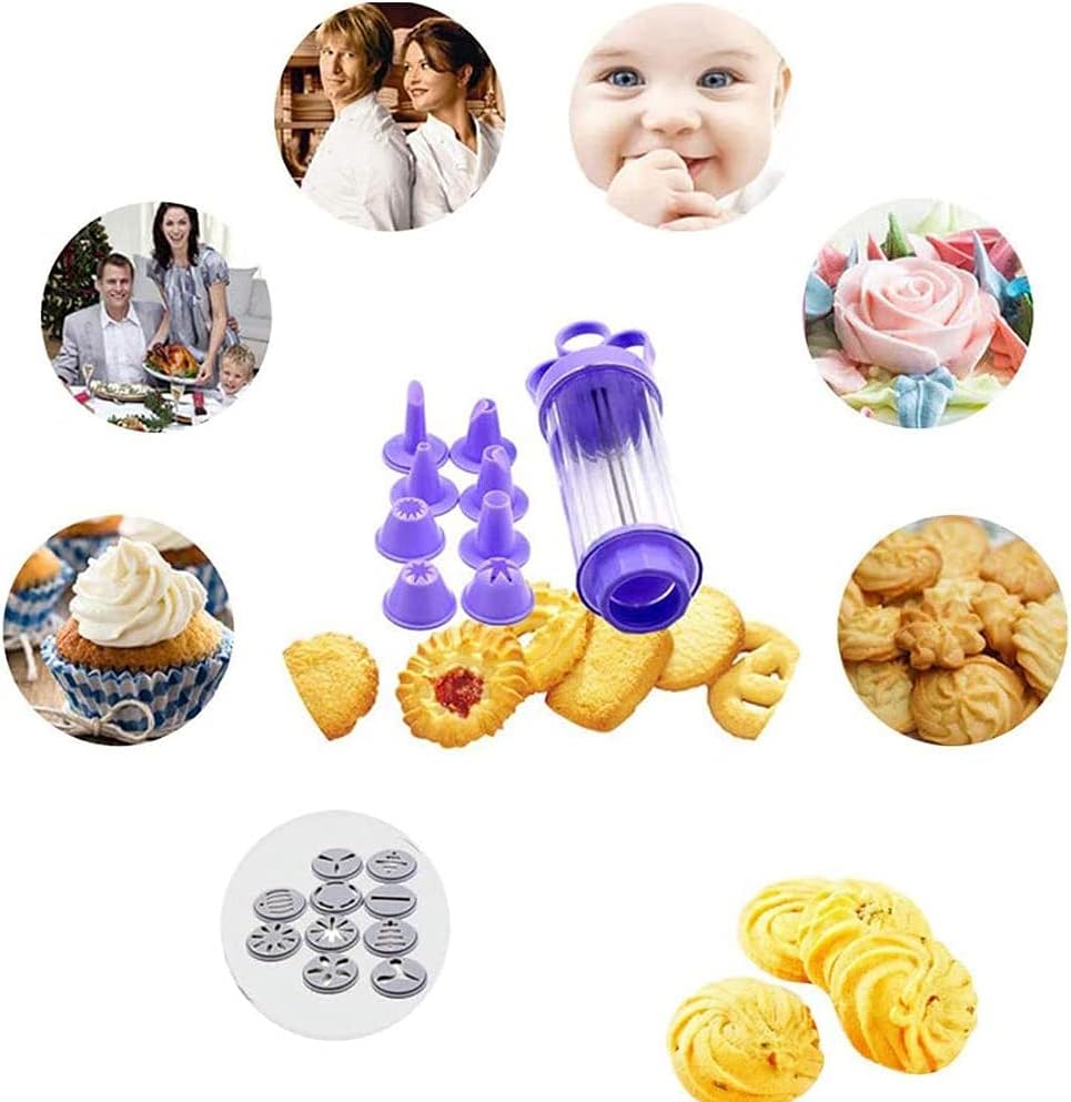 LING Cookie Press Set with 10 Discs and 8 Tips