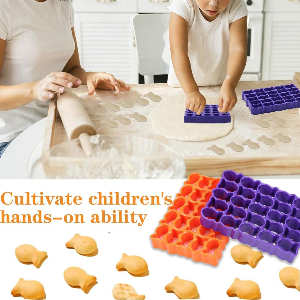 25 Cavity Goldfish Cookie Cutter - Purple