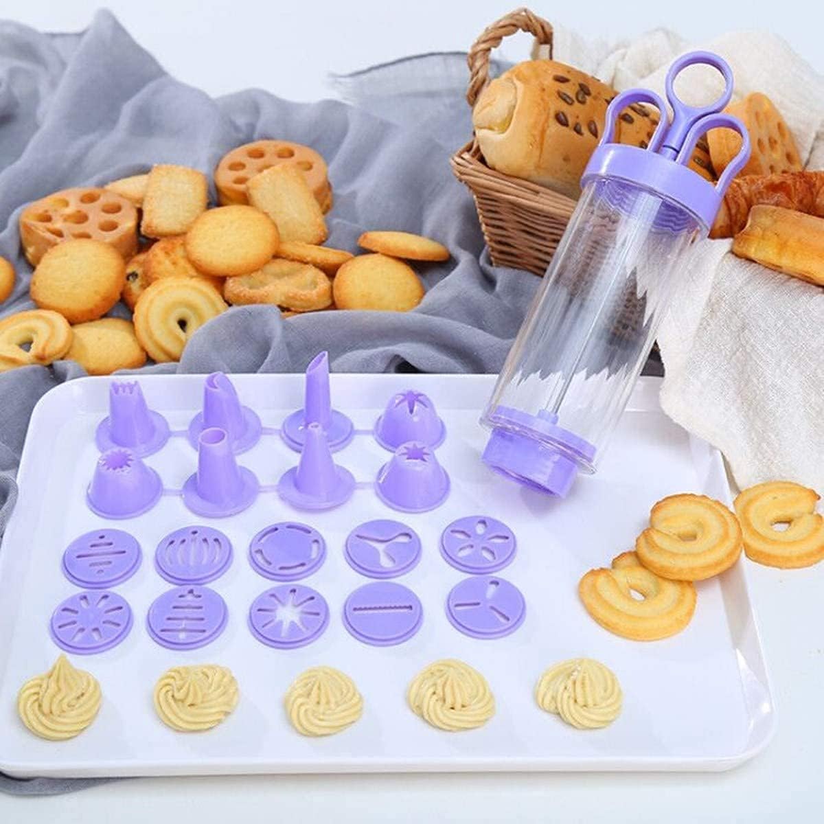 LING Cookie Press Set with 10 Discs and 8 Tips