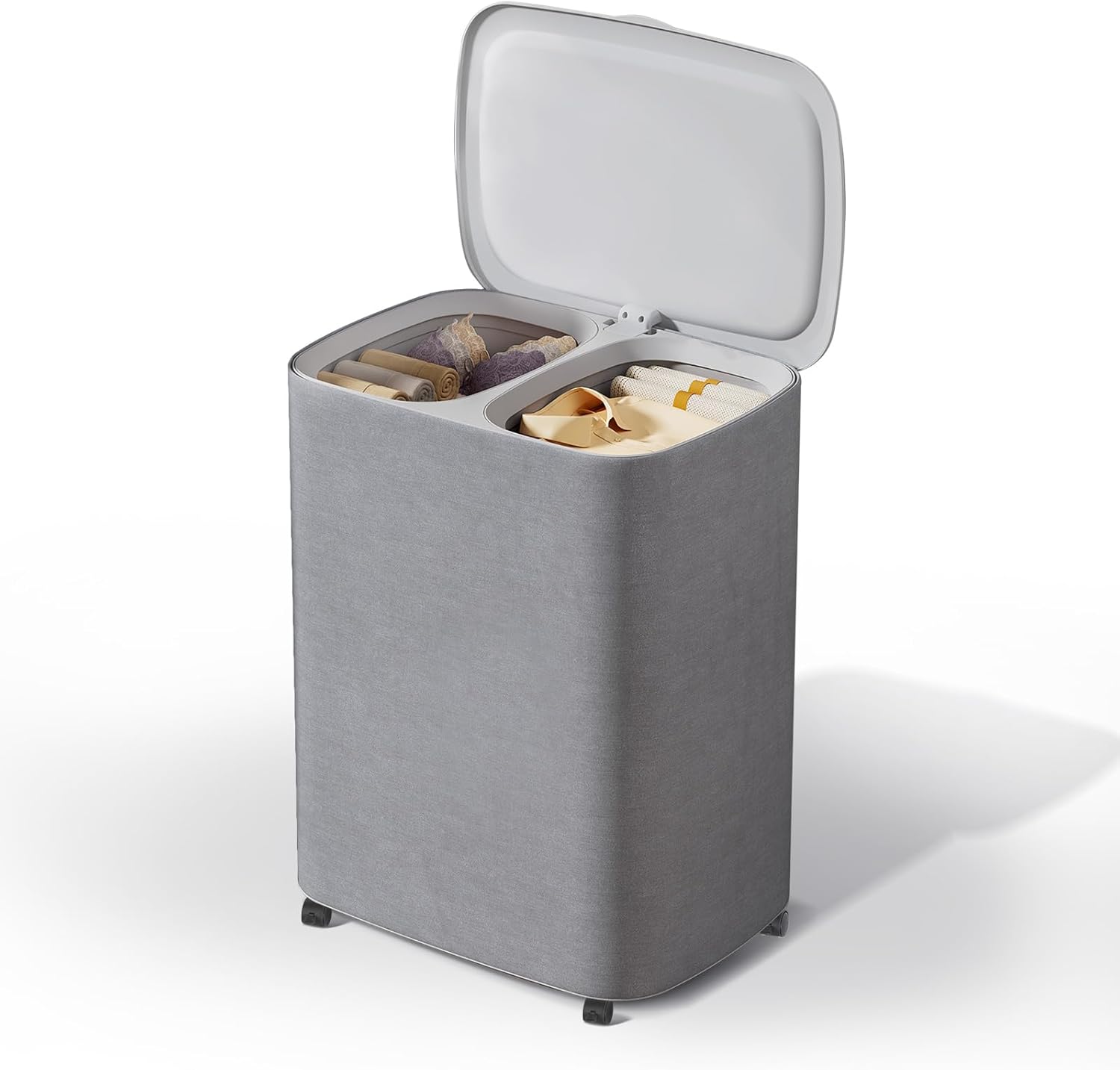 TODAYGO Laundry Hamper with Lid and Wheels 50L 1