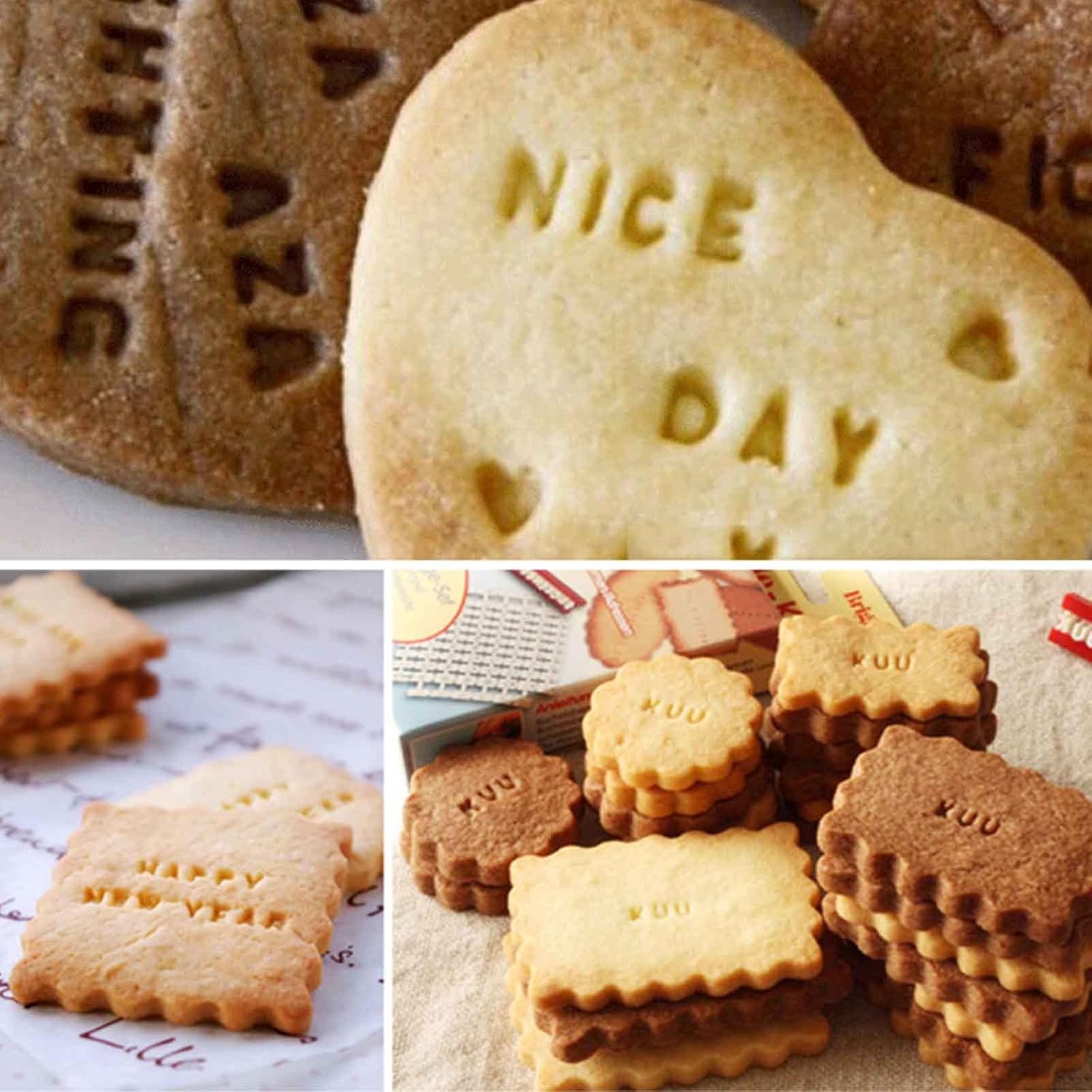 Cute Cookie Baking Stamper DIY Alphabet Set