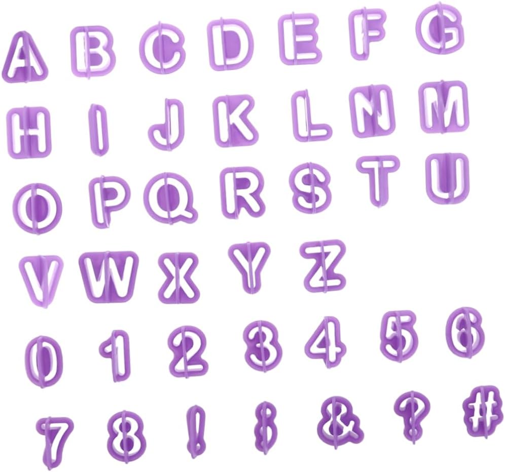 BRIGHTFUFU 40Pcs Alphabet Cookie Cutters Set for Baking and DIY Crafts 1