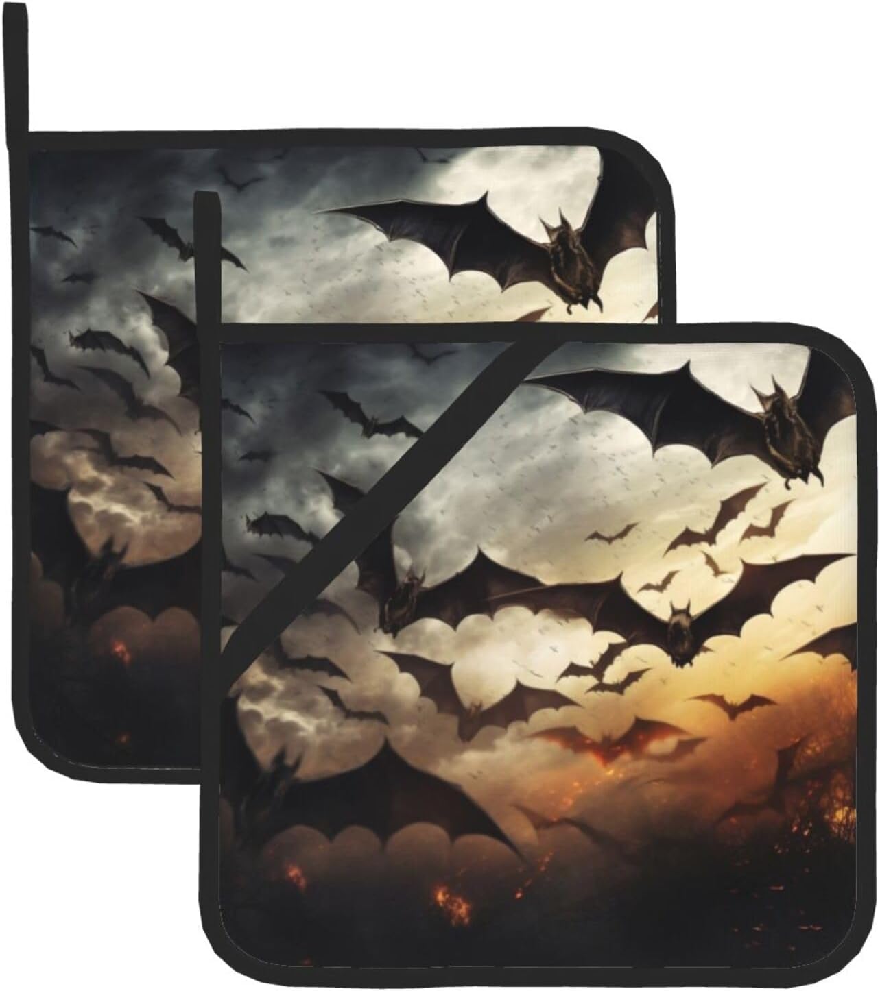 XIyueZone 2PCS Halloween Flying Bats Oven Mitts