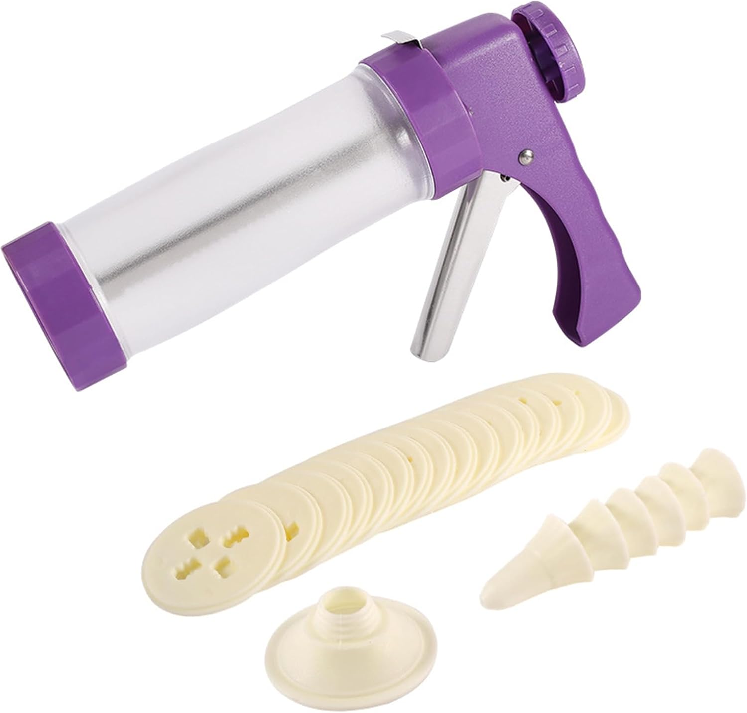 Grebest Cookie Press with 16 Plates 6 Nozzles