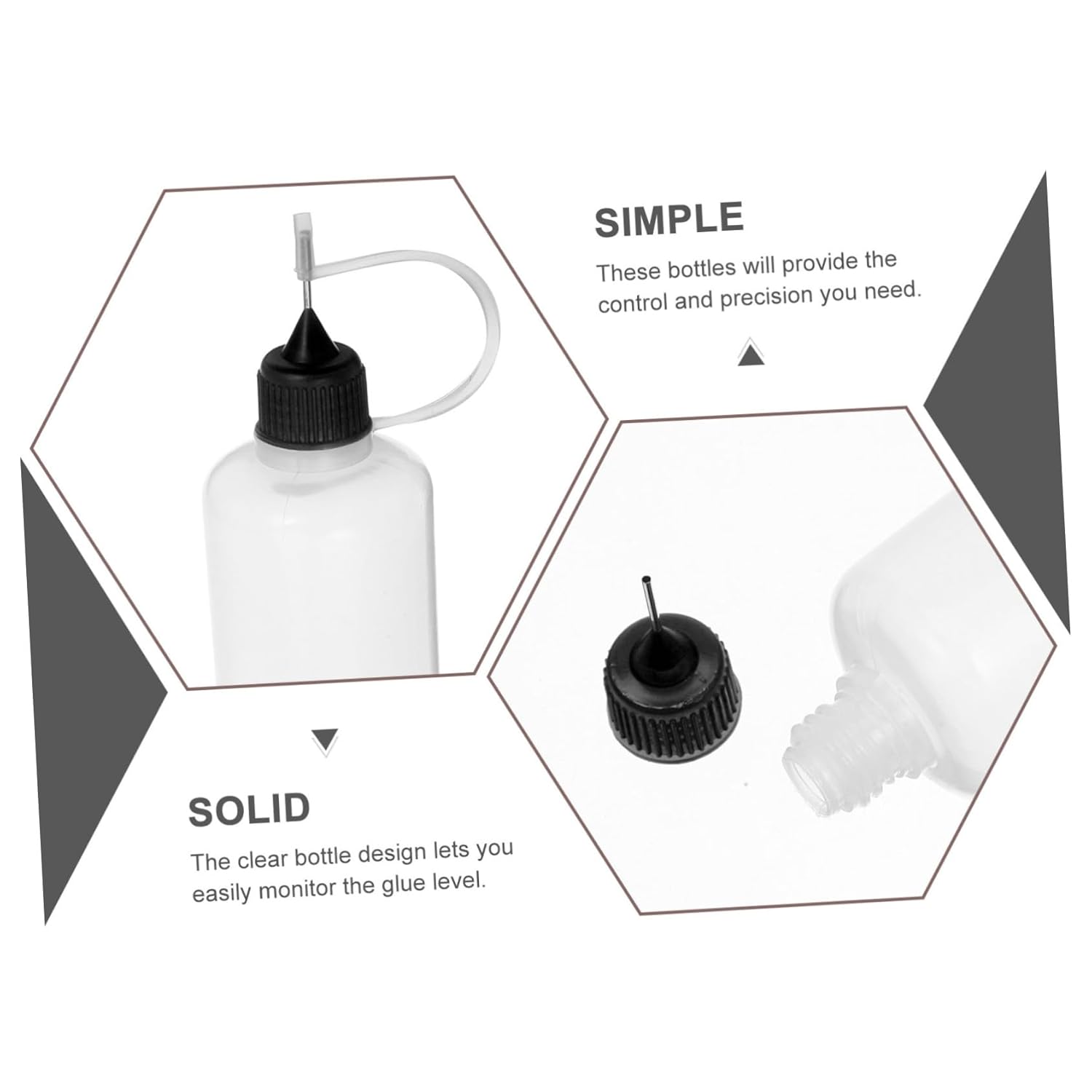10-Pack Precision Tip Squeeze Bottles for Glue and Adhesive Use