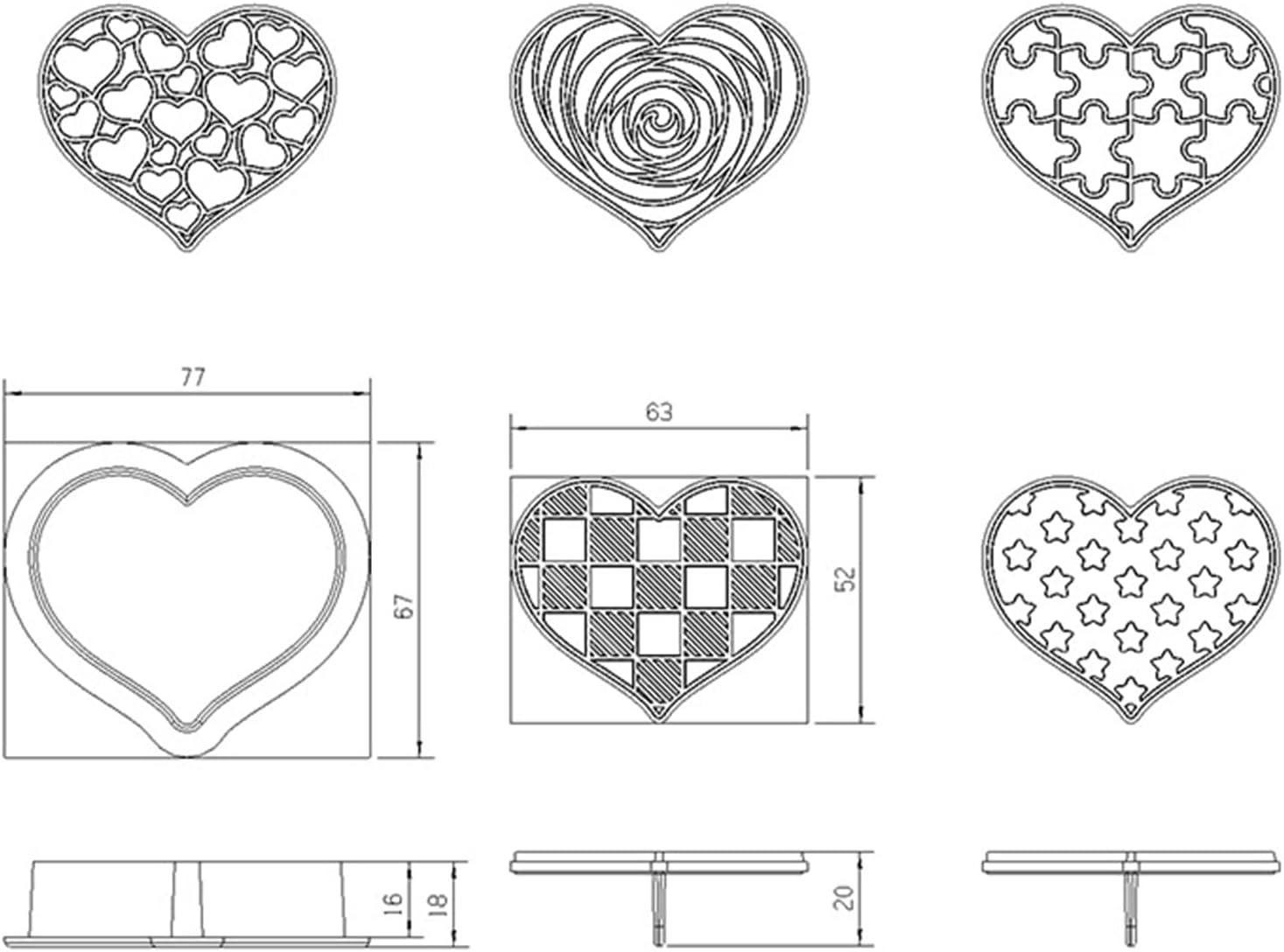 Uqezagpa Cookie Cutters Valentine Heart Shapes Baking Tool 1