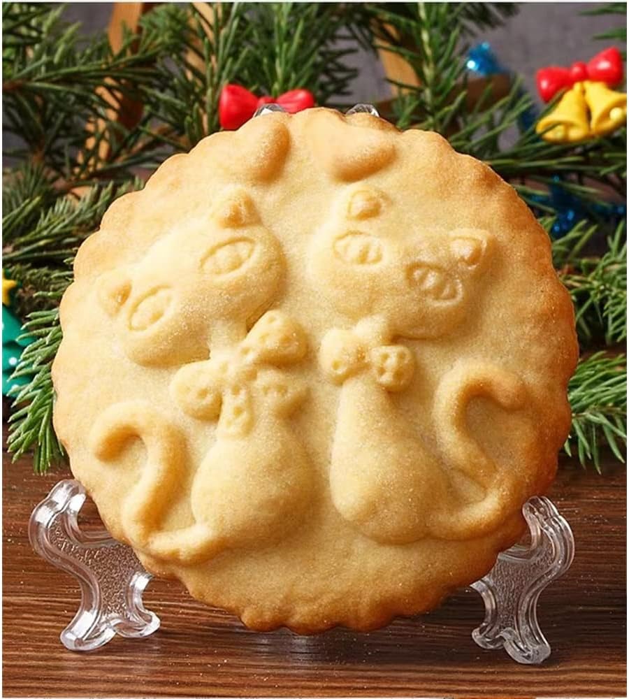 SNOOSZ Wooden Cookie Mold Cat Butterfly Shape