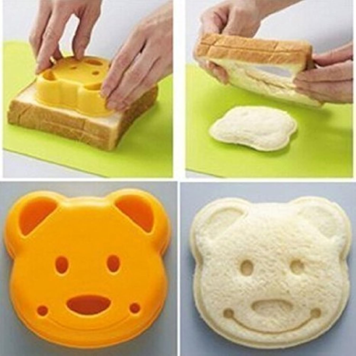 QTMY Bear Shape Sandwich Mold Cutter for Kids 1