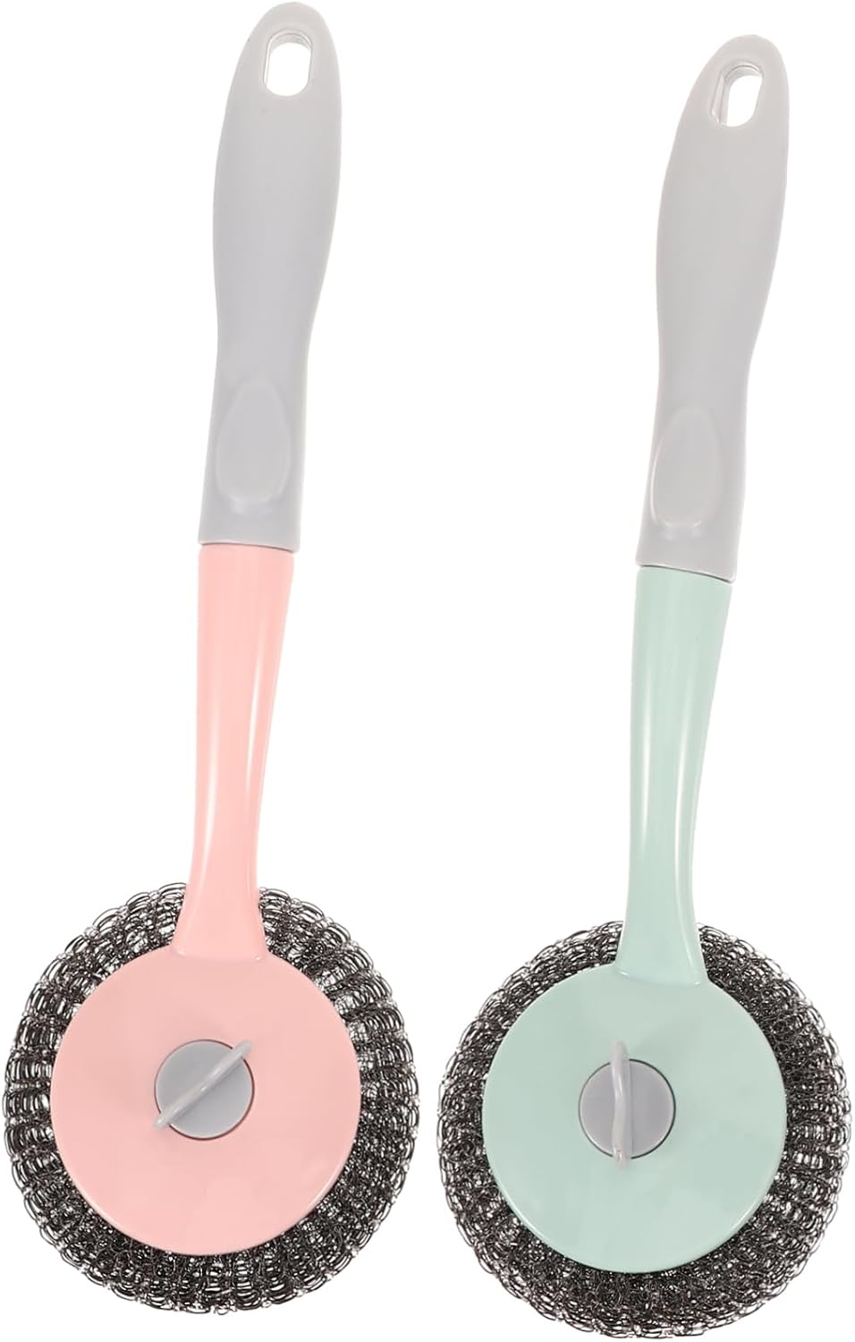 Minkissy 2pcs Pot Pan Brush Kitchen Cleaning Brush Light Grey