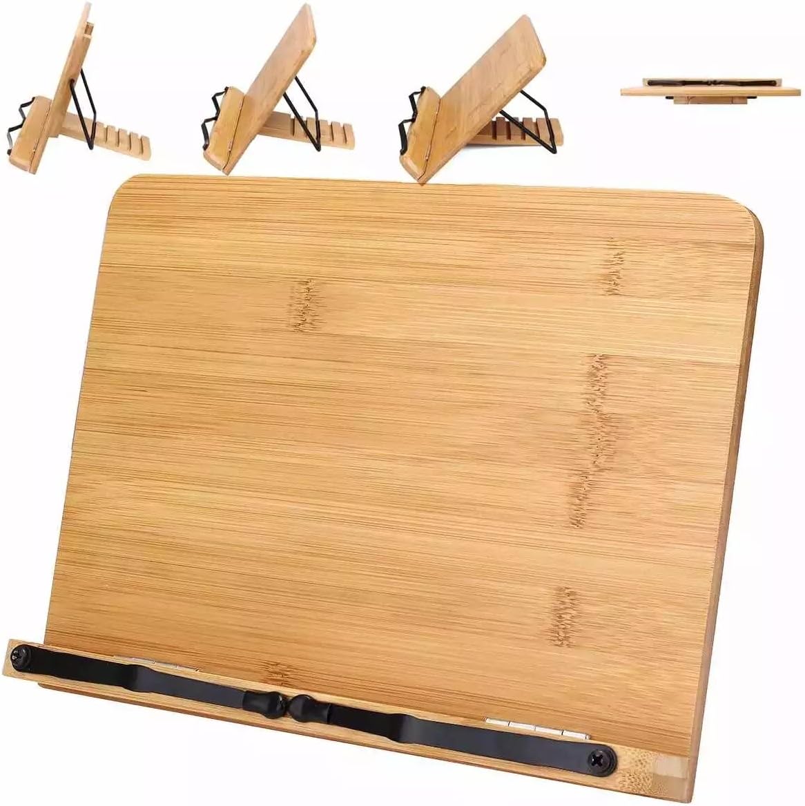 Adjustable Book Holder for Cookbooks Tablets and More