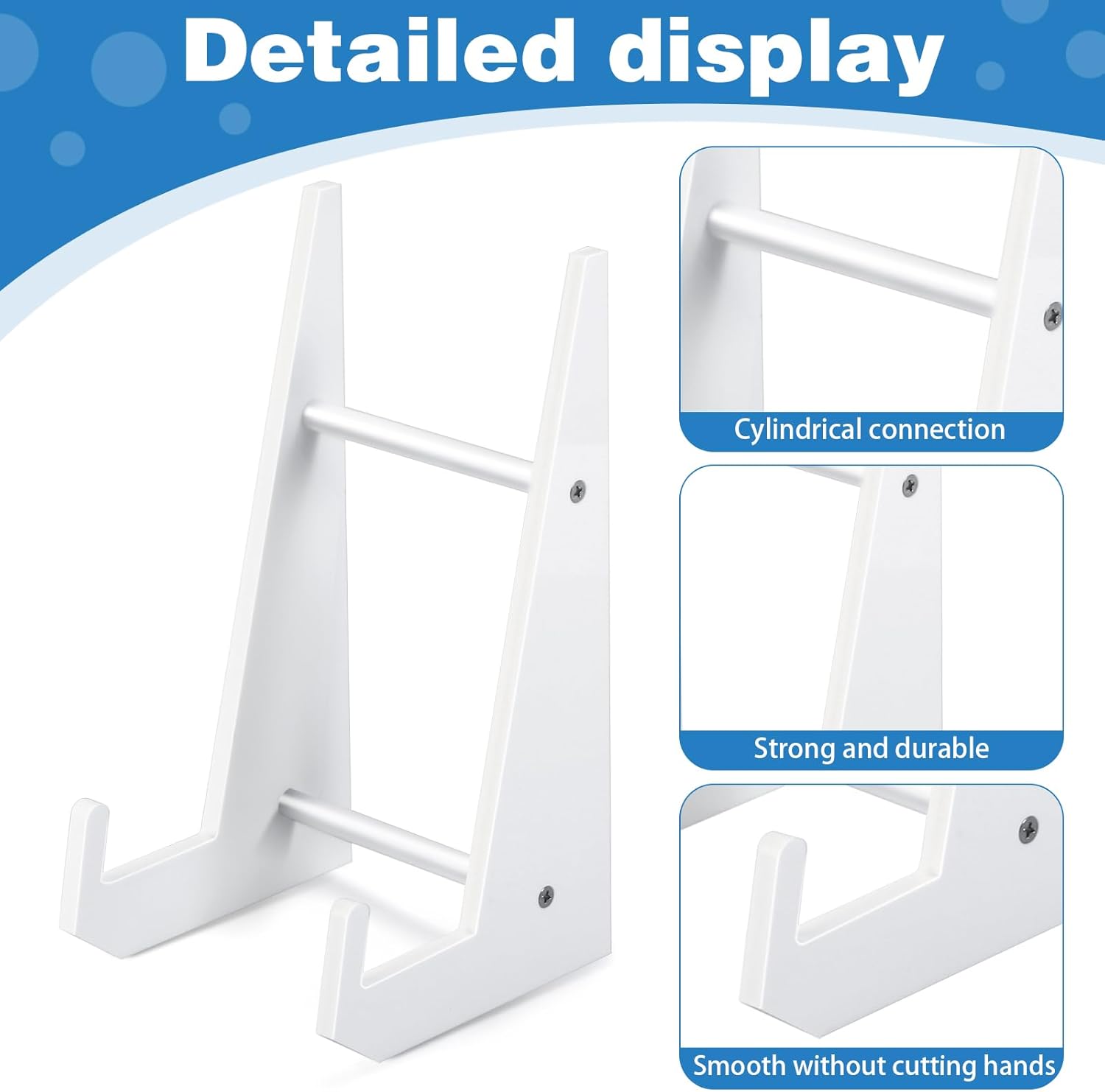 Cinnvoice Acrylic Recipe Stand Holder for Kitchen Counter White