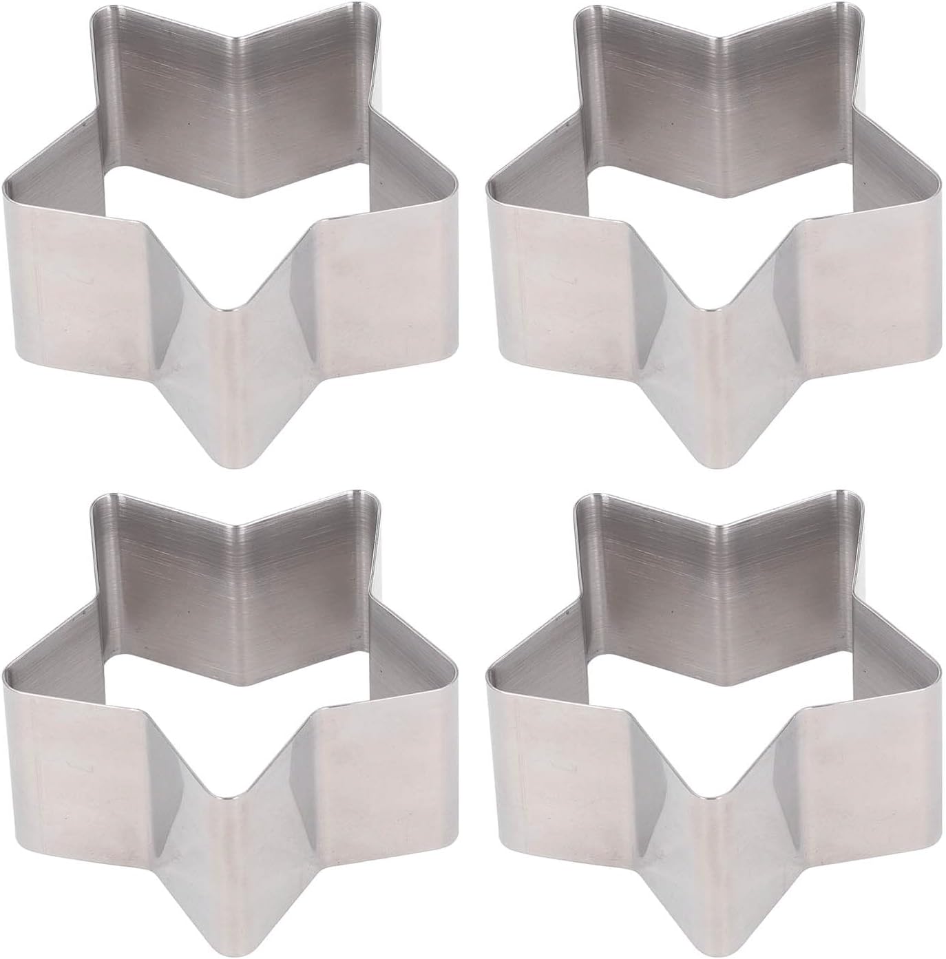 CEEKIES 4Pcs Star Shaped Cake Cutter Set with Lid