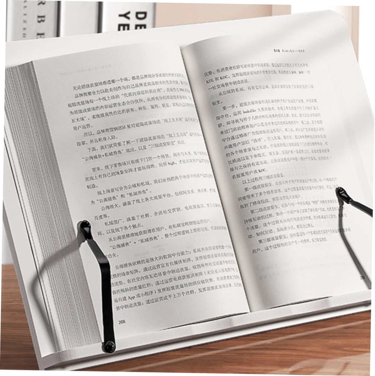 Elegant Wood Book Holder Stand for Cookbooks and Tablets