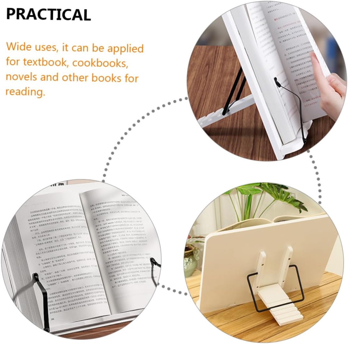 SECFOU Adjustable Book Stand Holder for Reading and Display