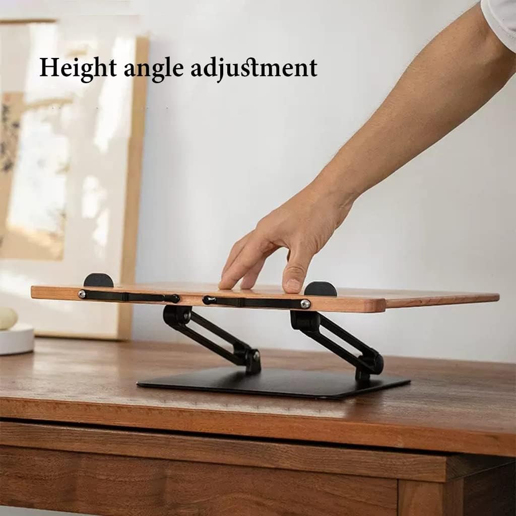 UHRLGHS Wood Cookbook Stand with Paper Clips