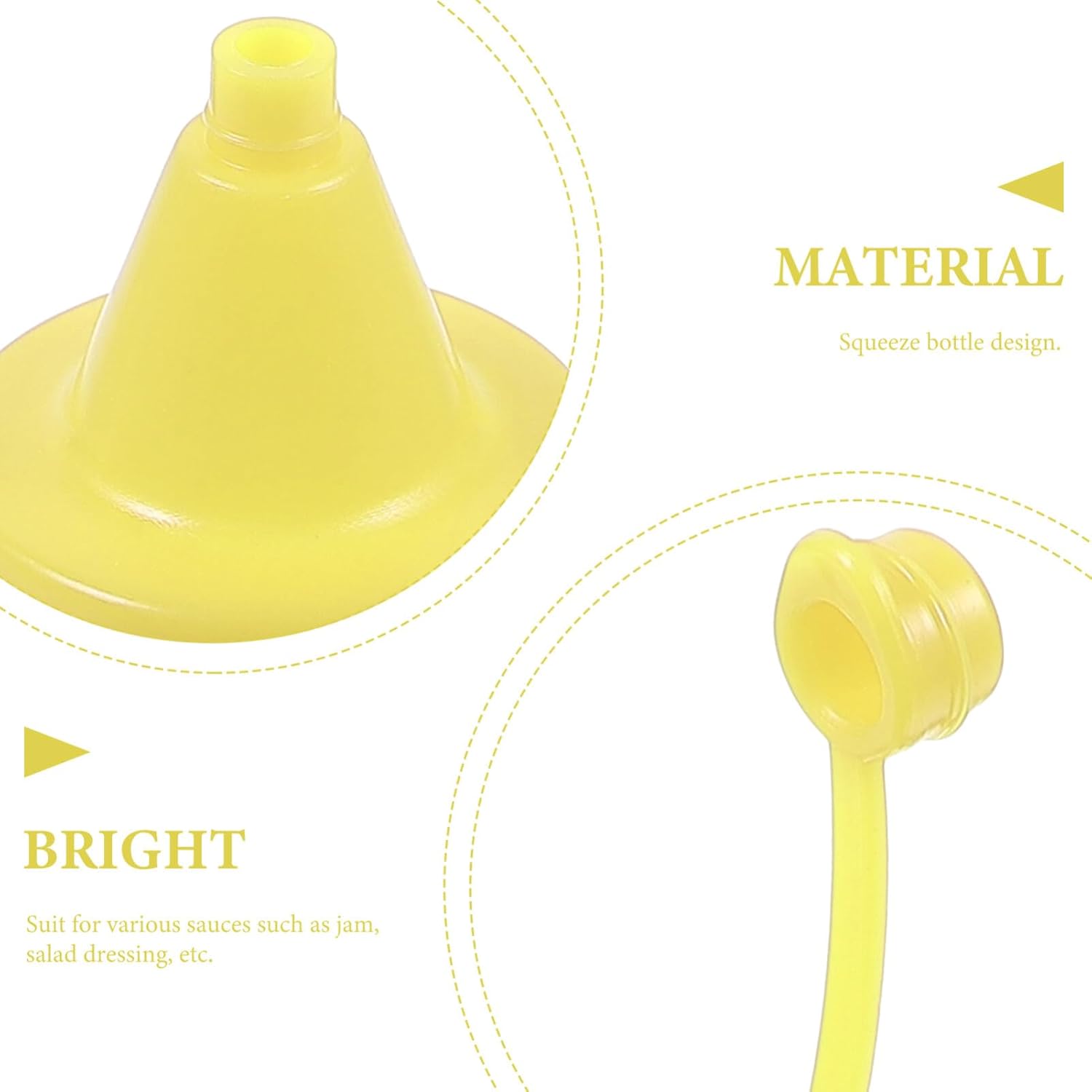 4 Pack Refillable Salad Dressing Bottles for Ketchup and Honey