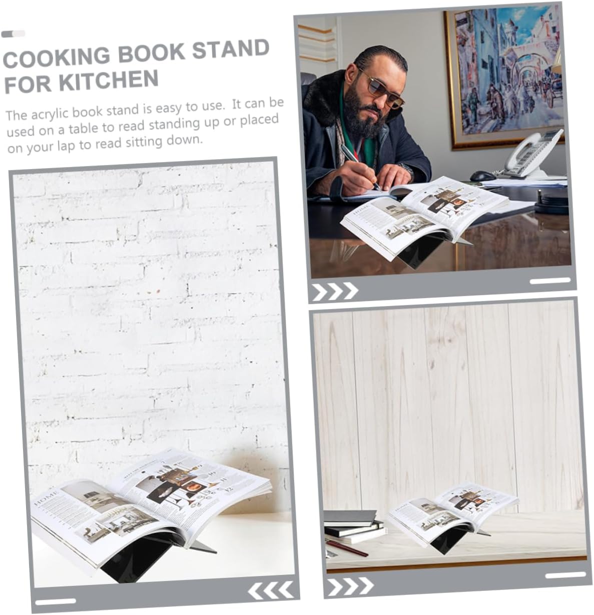 Zerodeko Multi-Function Cookbook Stand with Stable Base