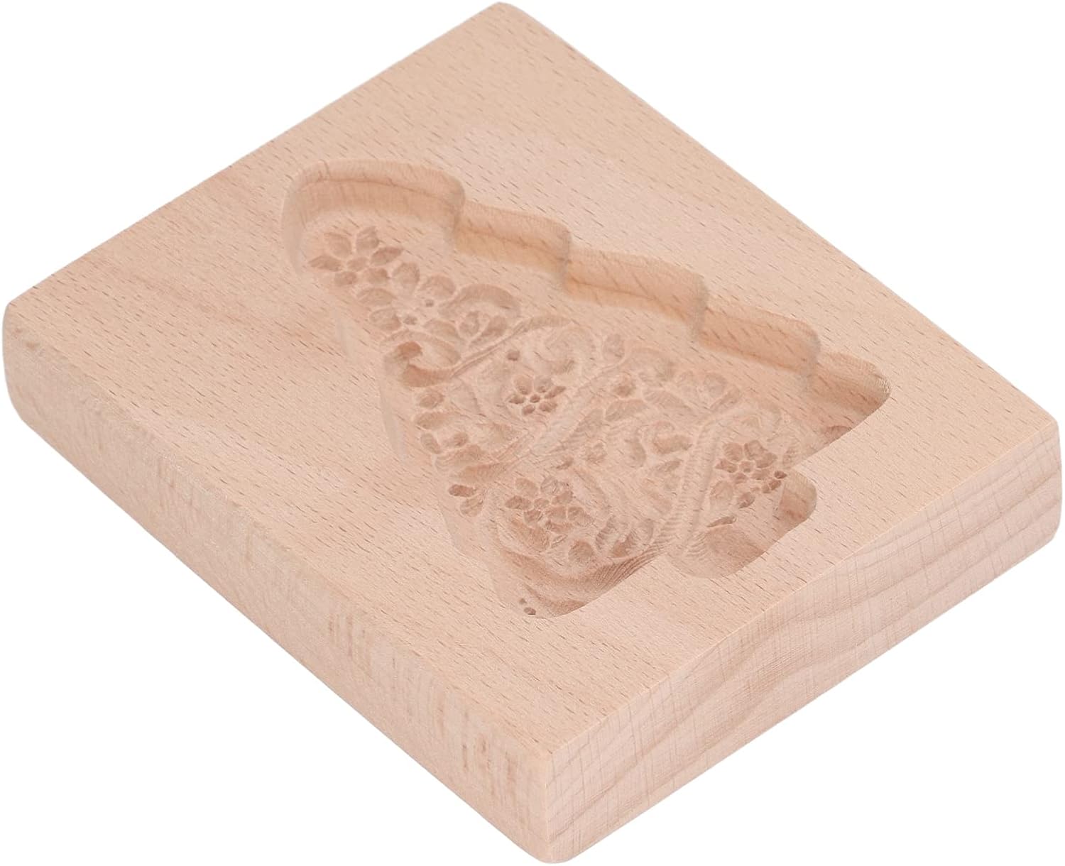Elelif Wooden Cookie Cutter with Engraved Patterns