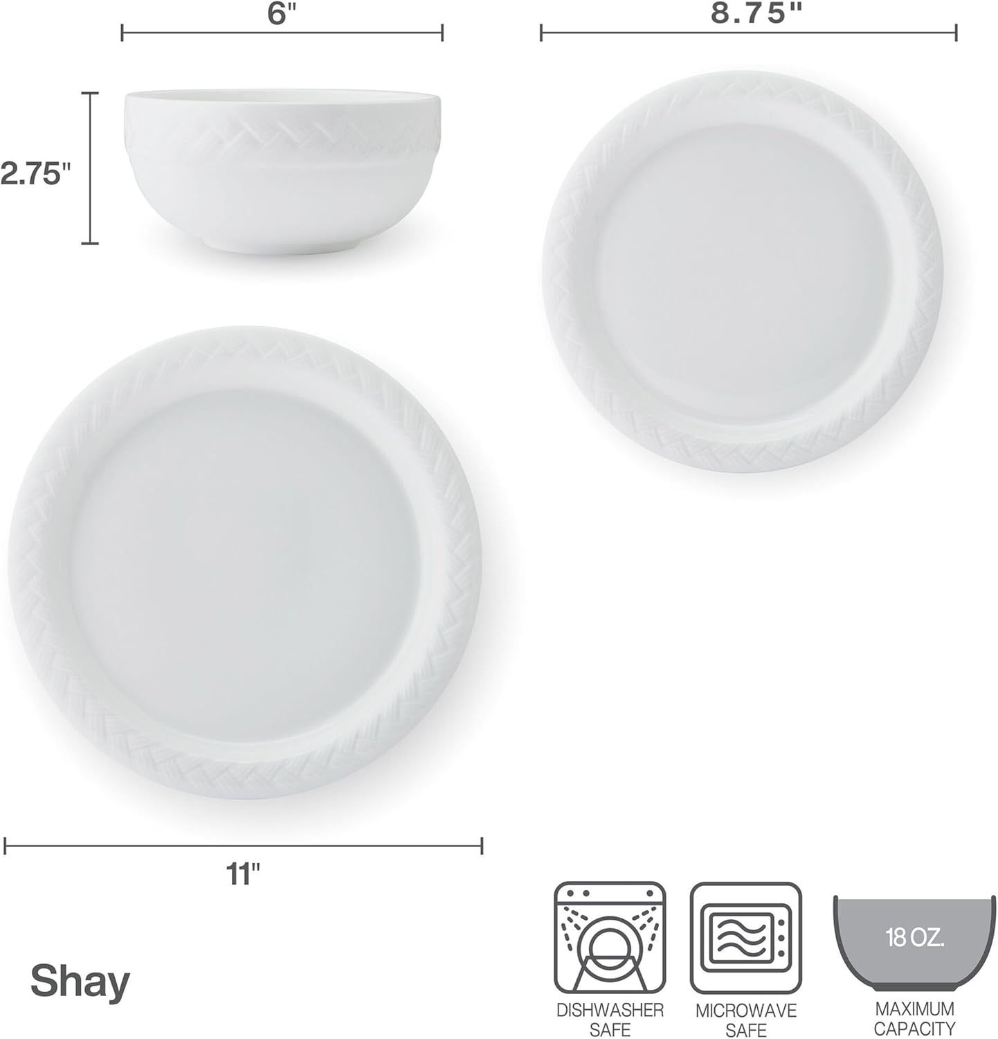 Mikasa Shay Bone China Dinnerware Set 12 Piece