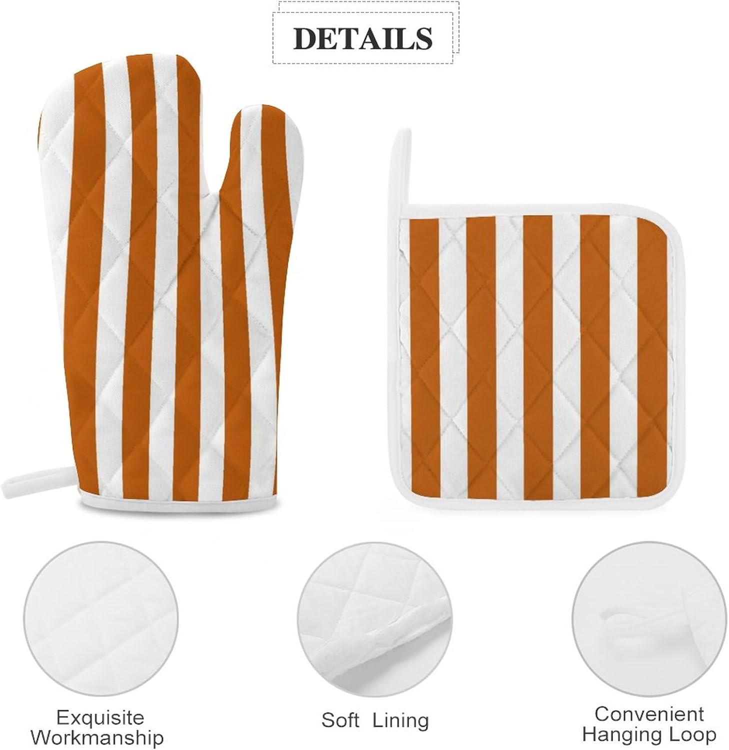 Curdesi 4PCS Oven Mitts and Pot Holders Set