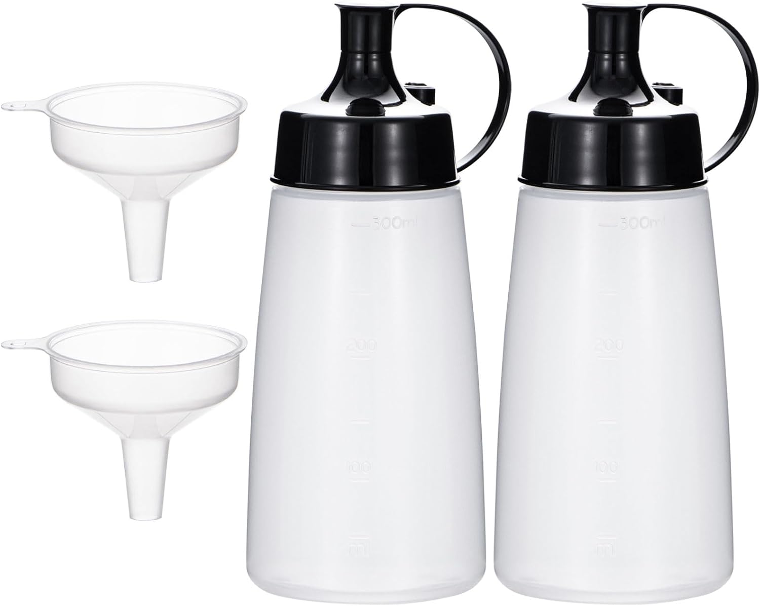 Uceoo 300ml Condiment Squeeze Bottles 2 Pack