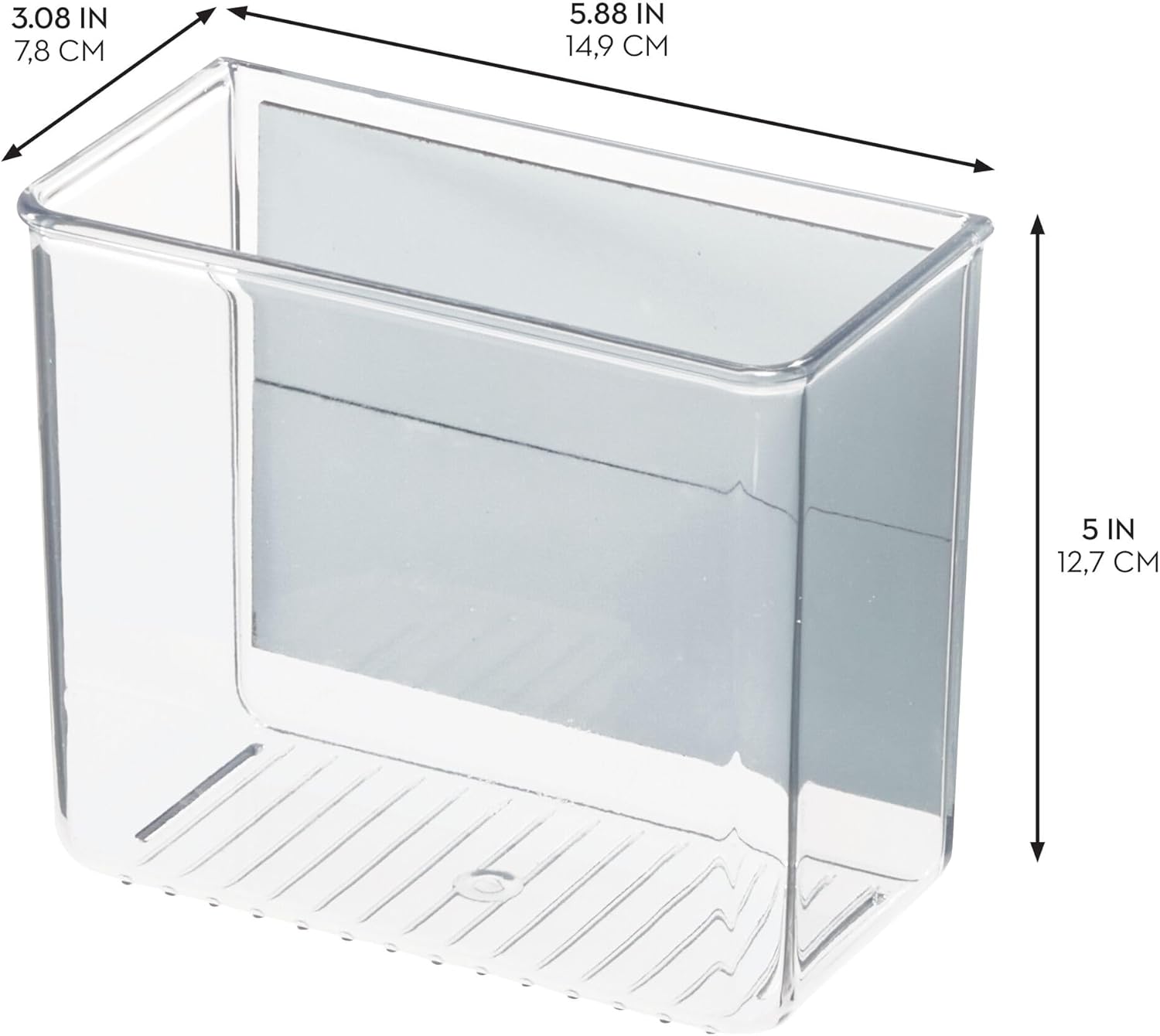 iDesign Magnetic Organizer Bins - Set of 2 - Clear