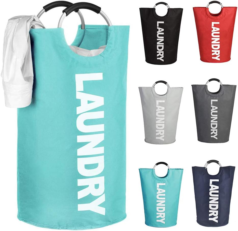 Mziart 90L Collapsible Laundry Hamper with Alloy Handles 1