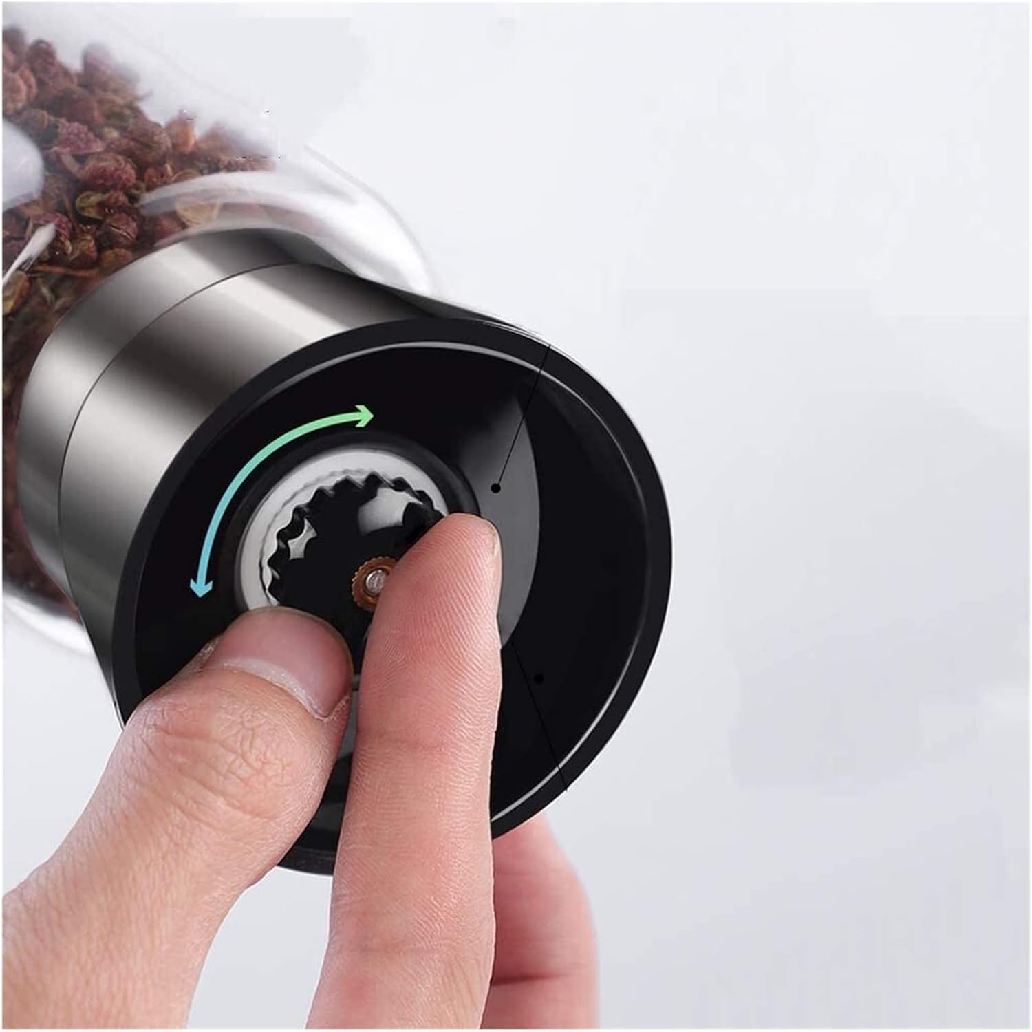 SLOFL Salt Pepper Mill Set of 2 Adjustable Coarseness Grinders 1