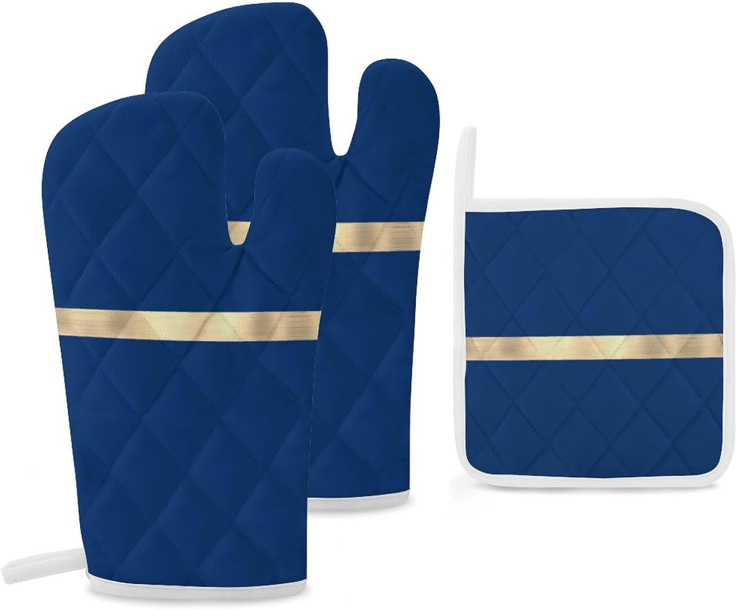 Curdesi 3PCS Oven Mitts and Pot Holders Set