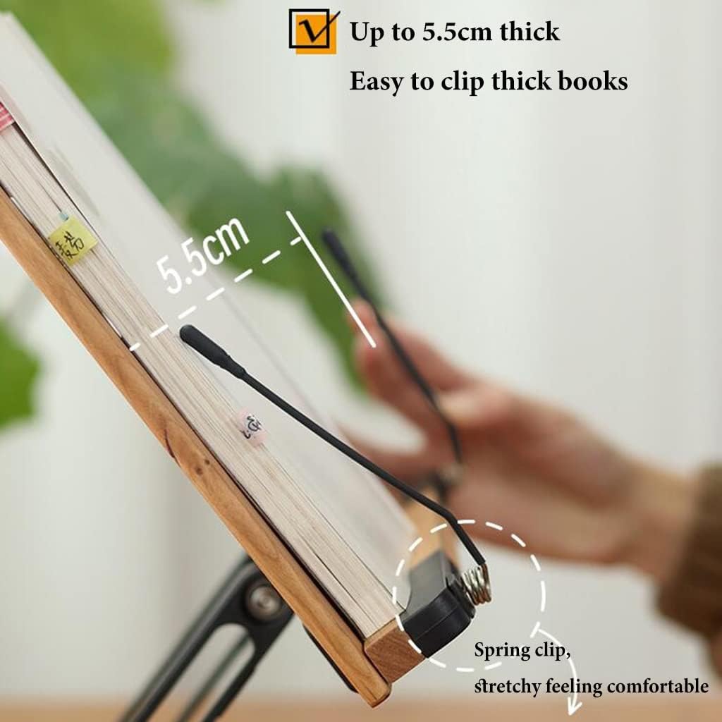 UHRLGHS Metal Book Stand with 360 Rotation and Adjustable Height