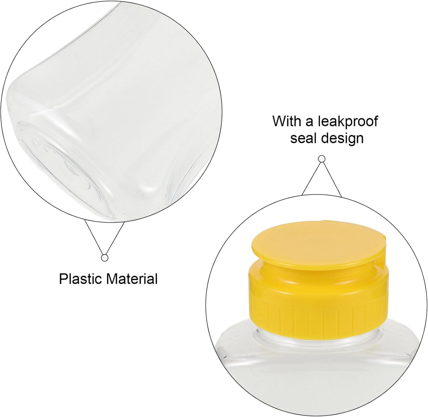 Veemoon 180ml Empty Plastic Honey Bottles with Flip Top Funnel