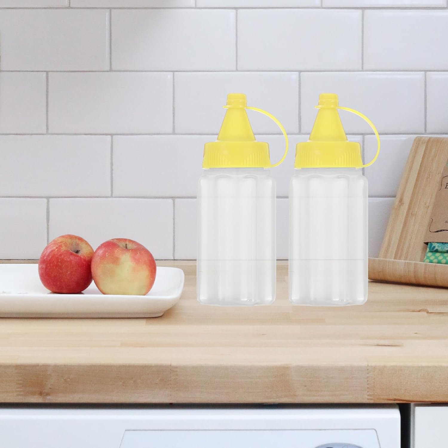4 Pack Refillable Salad Dressing Bottles for Ketchup and Honey
