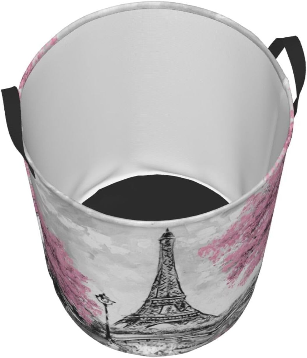CooBex Large Pink Laundry Basket with Handles