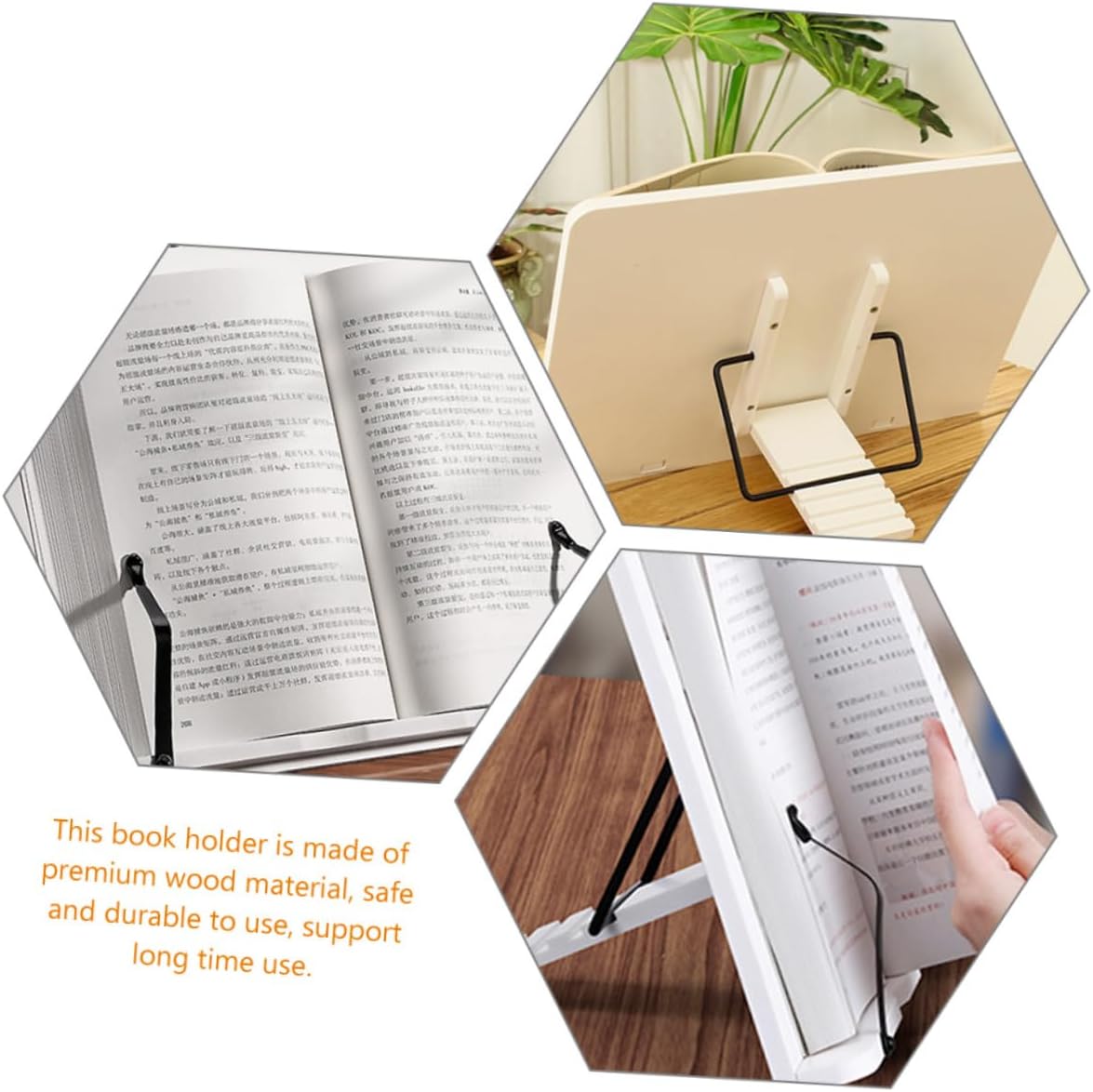 SECFOU Adjustable Book Stand Holder for Reading and Display